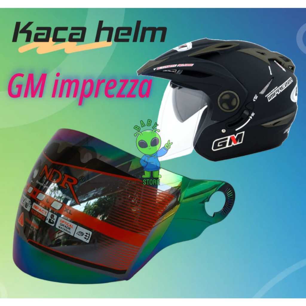kaca Visor helm GM IMPREZZA NDR, kaca visor helm gm imprezza anti buram