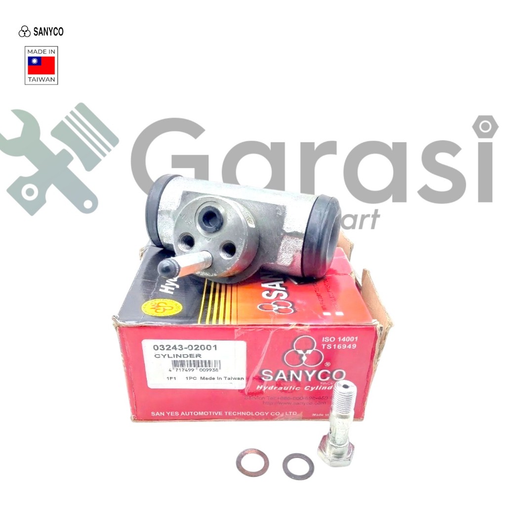 Wheel Cylinder Depan Fuso 8DC9 PS220 6D22 Ganzo Tronton BM115 03243-02001 Sanyco Master Rem ORI