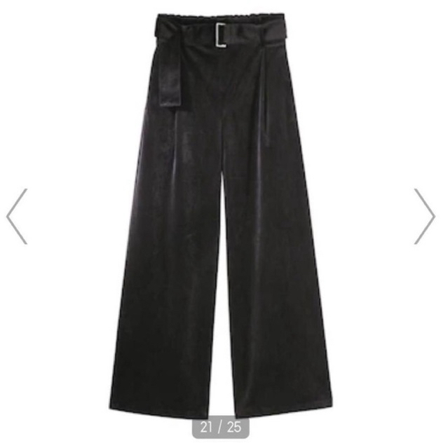 GU Kulot Velvet Dark Choco Olive With Belt