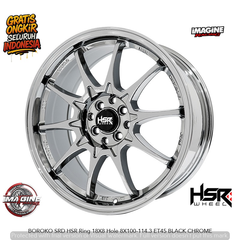 Velg mobil grand livina accent yaris ring 18 pcd 4x100-114,3 hsr boroko srd