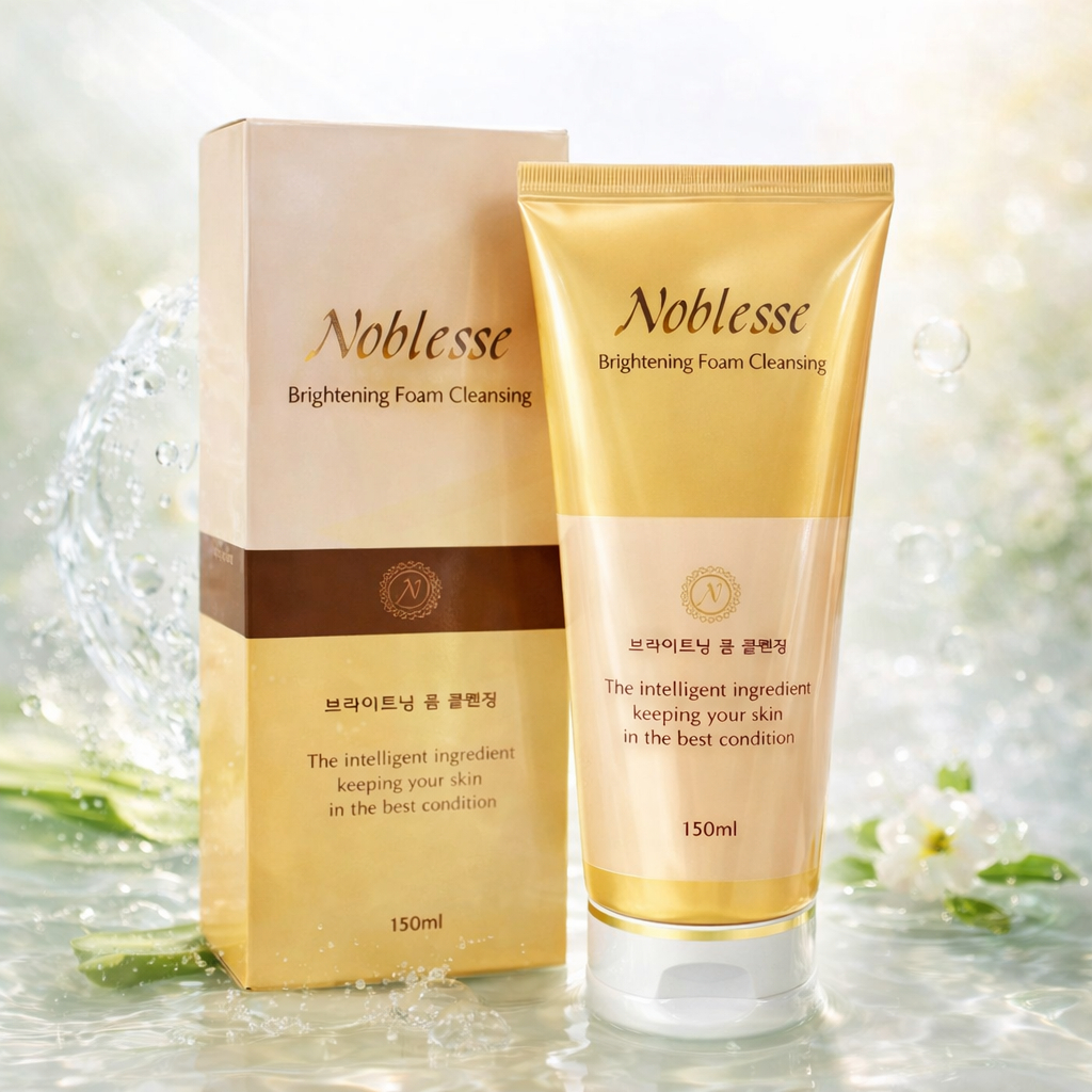 Noblesse Brightening Foam Cleansing 150ml Facial Wash Untuk Semua Jenis Kulit