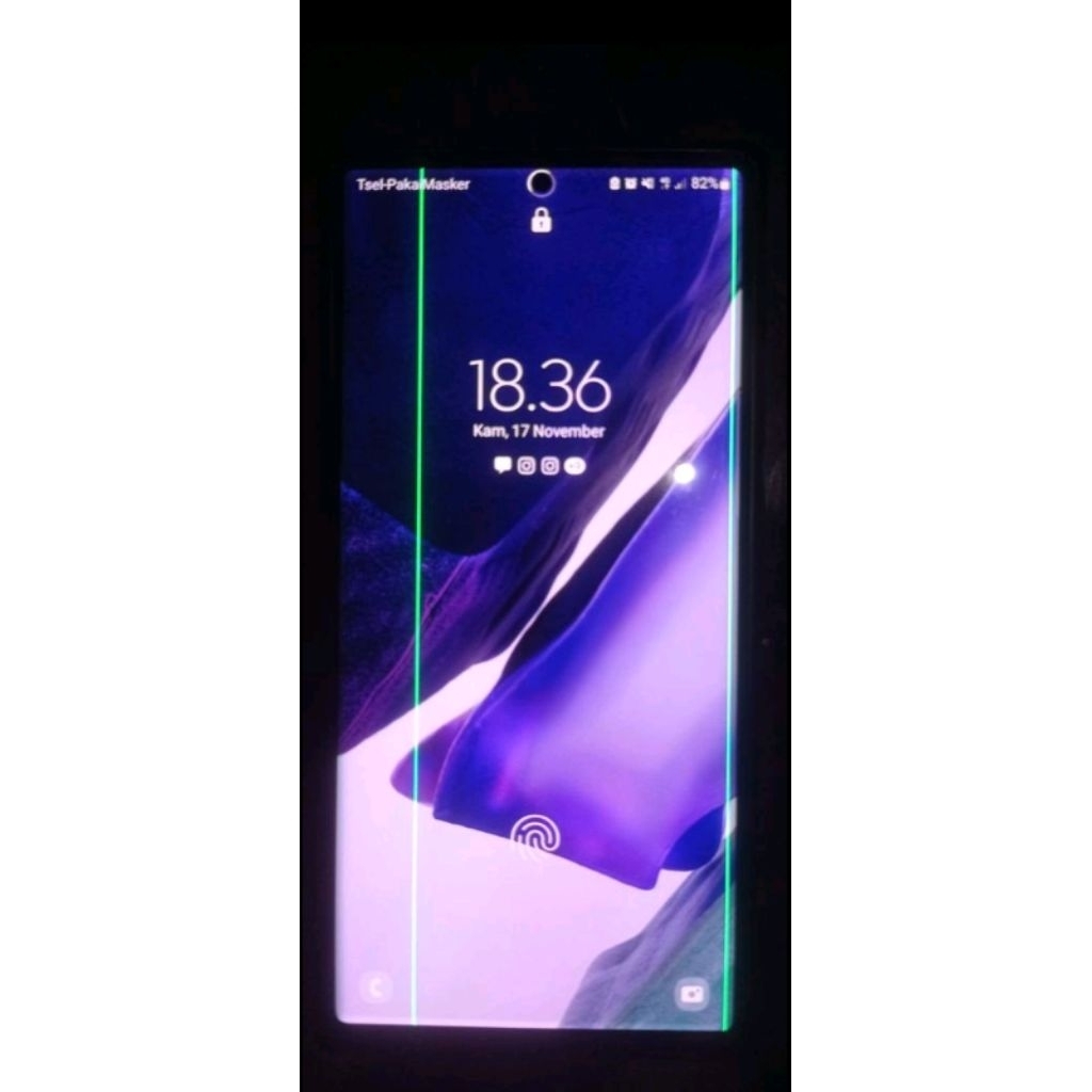Lcd Samsung  s22 ultra (sm-s908) Minus Garis 2 Hijau