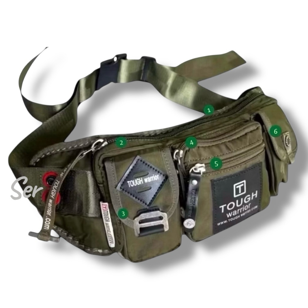 TAS PINGGANG PRIA TOUGH WARRIOR 5031/TAS PINGGANG PRIA IMPORT BAHAN NILON TEBAL