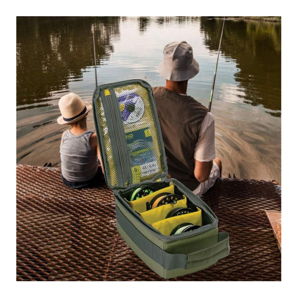 tas penyimpanan Reel pancing fishing Reel bag/tas reel pancing -hitam