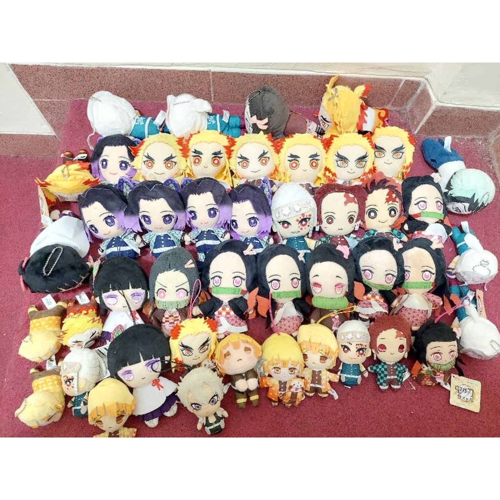 Boncheri.id Kimetsu No Yaiba Demon Slayer Plush Keychain Ori Official Merchandise Sega / Gantungan K