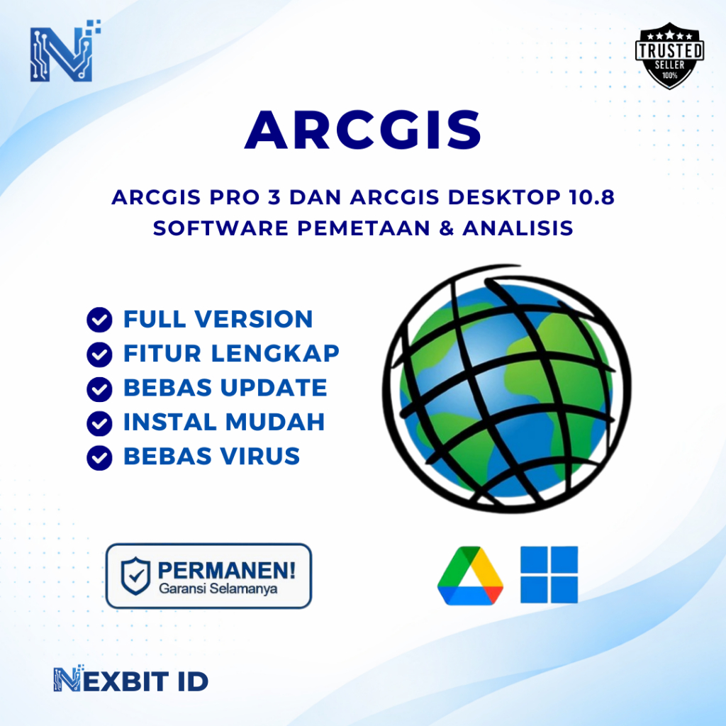 ArcGIS Pro 3.4 & ArcGIS Desktop 10.8.2 Full Version Original Lifetime + Panduan Instalasi Windows