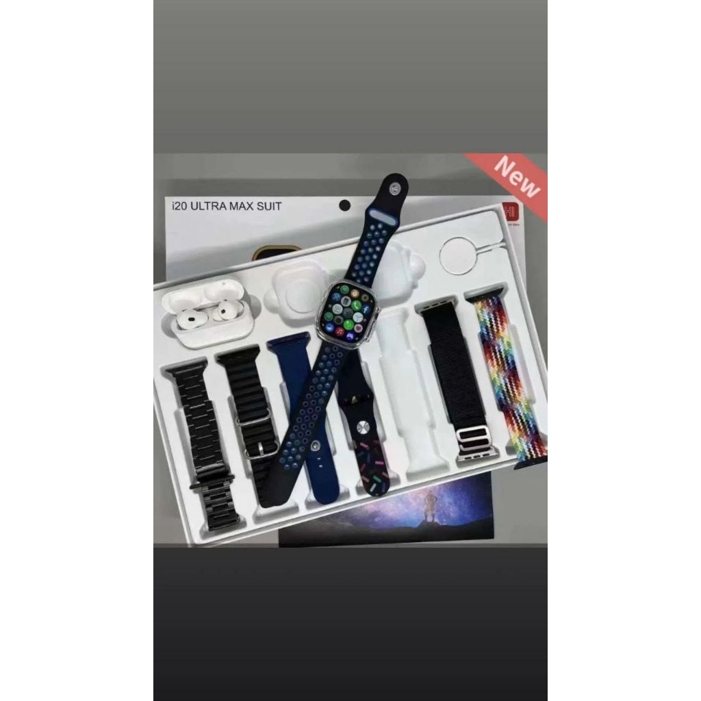 Jam Tangan Xiaomi Ultra i20 MAX SUIT Original Smarwatch Layar 2.3'' Touch Screen Bluetooth