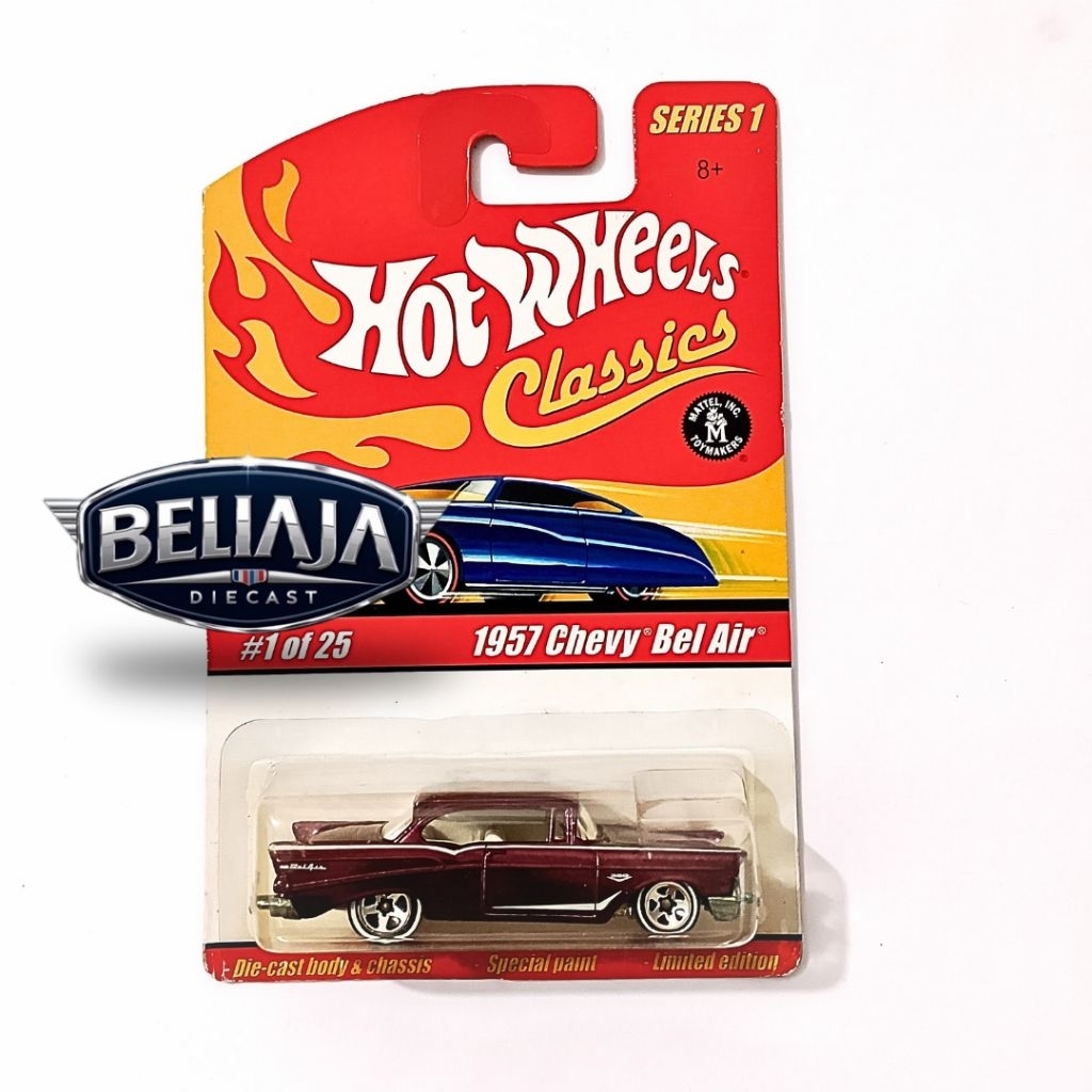 HOT WHEELS 57 CHEVY BEL AIR RED HW CLASSICS