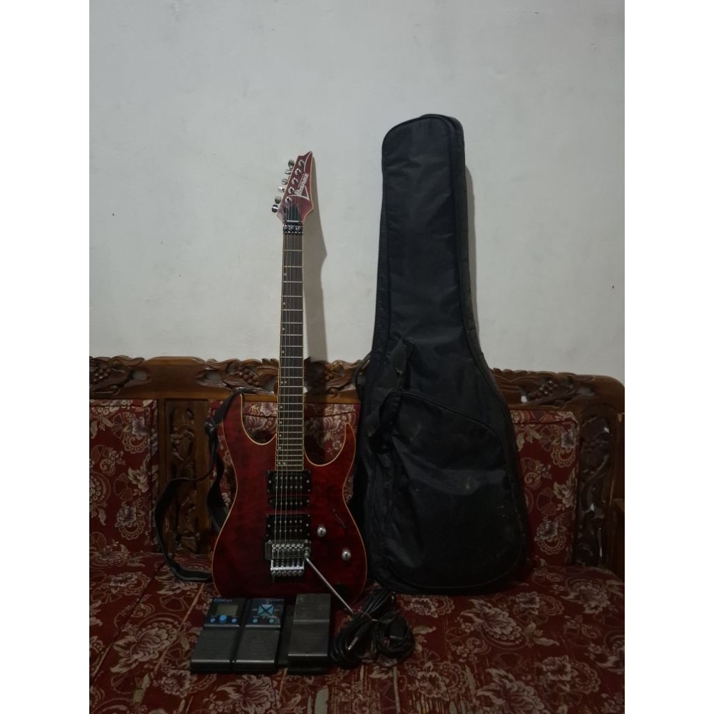 Gitar listrik Ibanez Premium Ori + Efek ZOOM G1XON