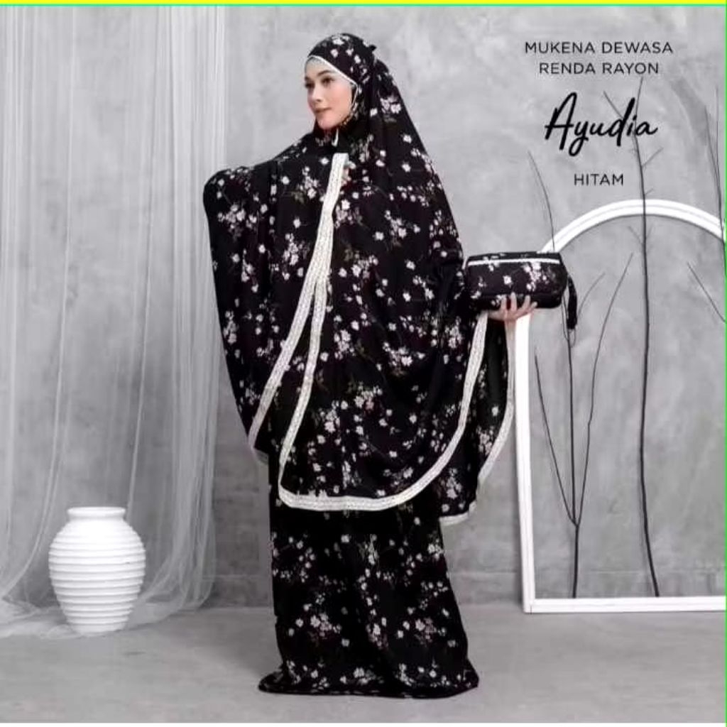 MUKENA 1 IN 2 MUKENA MOTIF EMILY MUKENA RAYON JUMBO KEKINIAN
