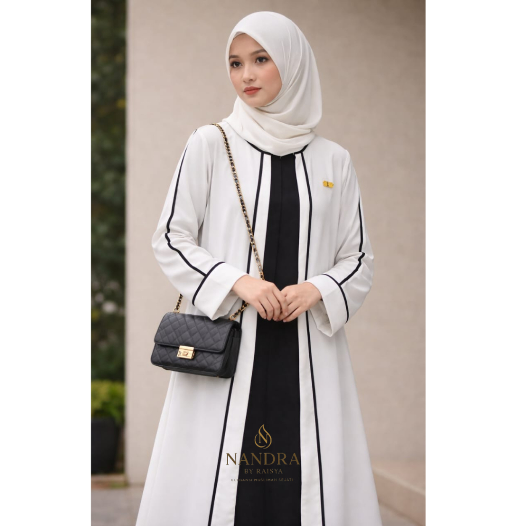 Abaya Raisya - Abaya Hitam elegan busui friendly - Gamis abaya Turkiye - Gamis abaya Hitam mewah & E