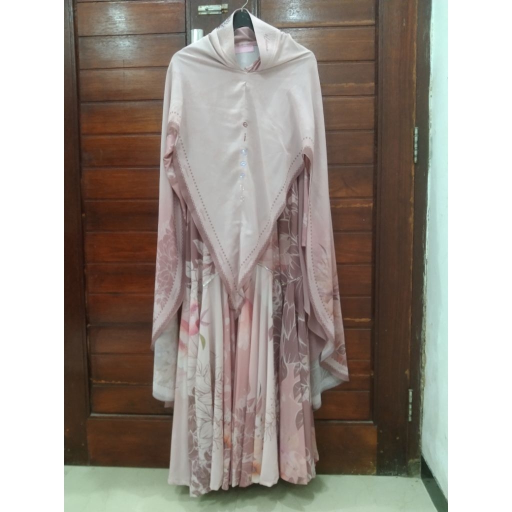 gamis set Khimar syari prelove brand eldeena syari