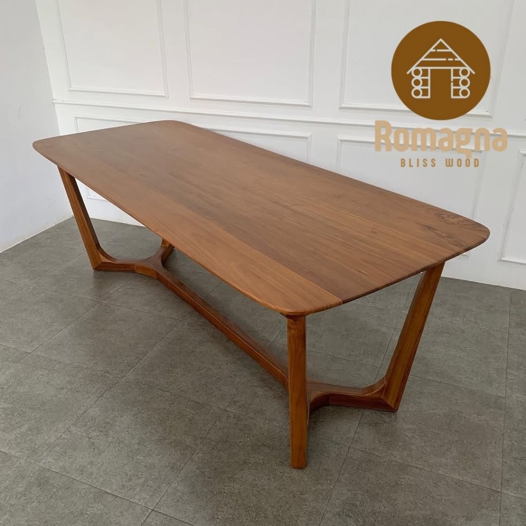 meja makan meja cafe meja kayu jati super meja kaki v full kayu jati