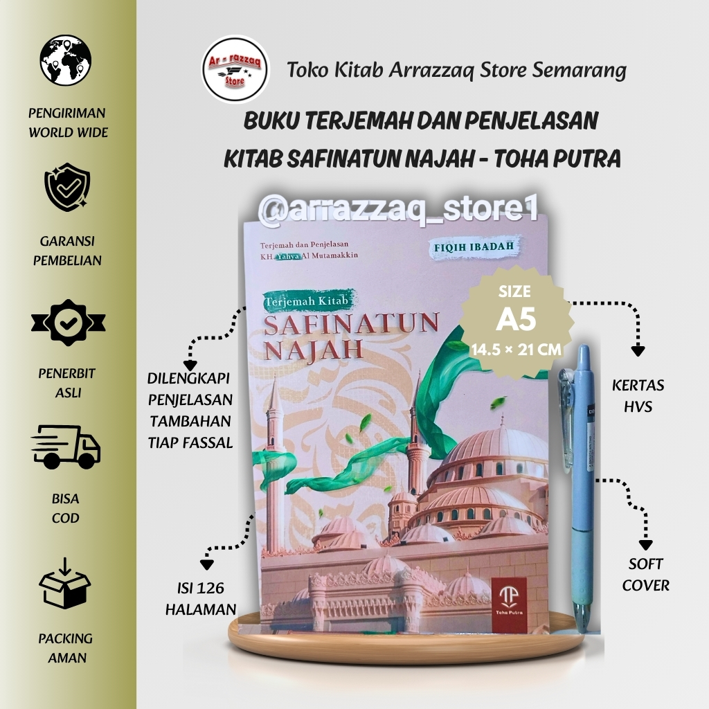 Buku Terjemah Dan Penjelasan Kitab Safinatun Najah - Kitab Safinah Terjemahan - Toha Putra