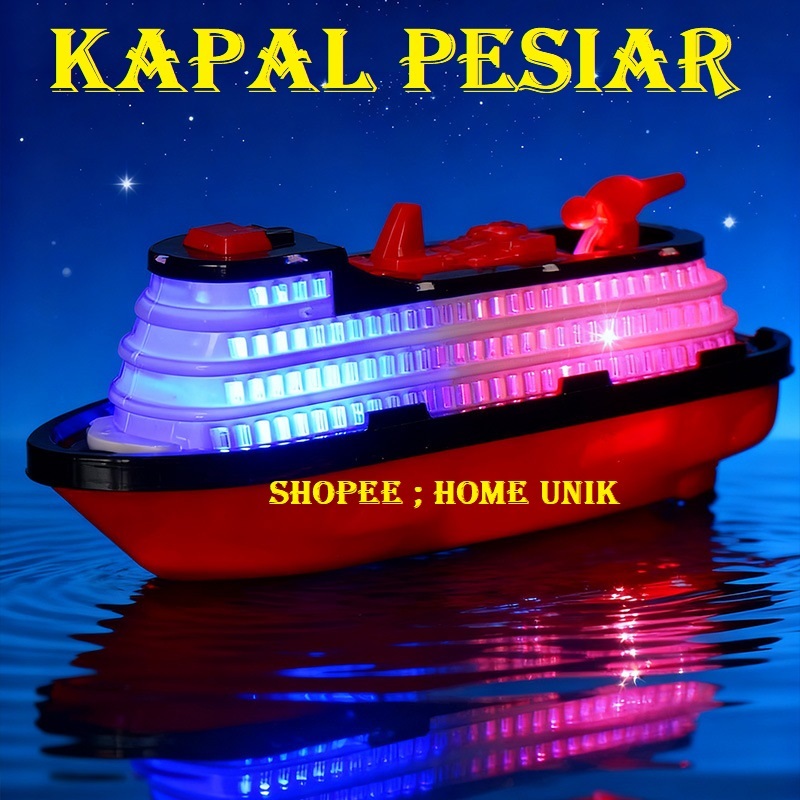 MAINAN ANAK DIY KAPAL PESIAR LAUT AIR / SHIP ROYAL CRUISE / ADA LED LAMPU / TOY KID BOY GIRL / PAJAN