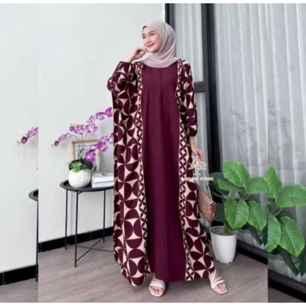 Kaftan Candy Daster Kaftan Rayon Premium Wanita Jumbo Busui Lengan Panjang Kaftan