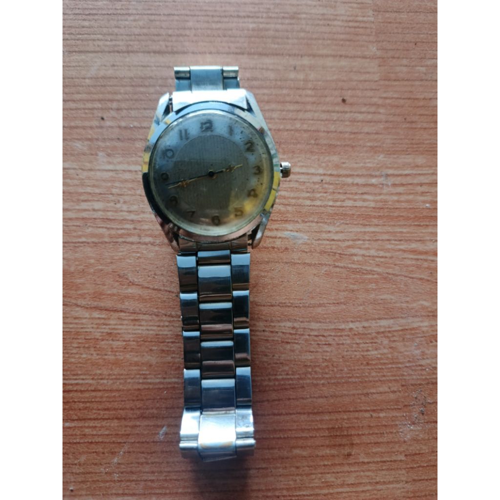 jam tangan jadul manual winding merk ocean swiss made second