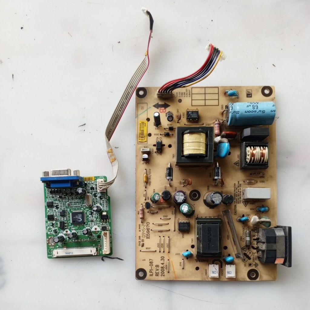 Mainboard dan Power Supply Monitor Acer X163W