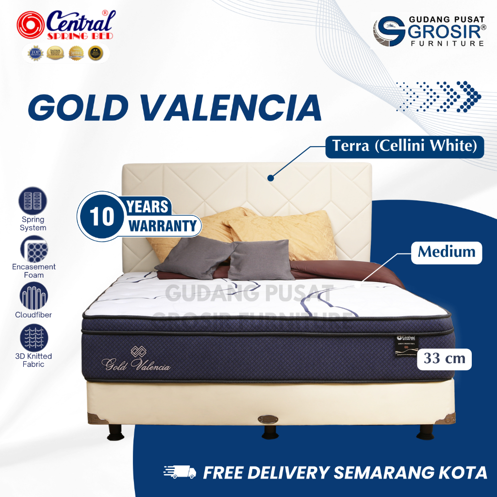 Central Spring Bed Gold Valencia