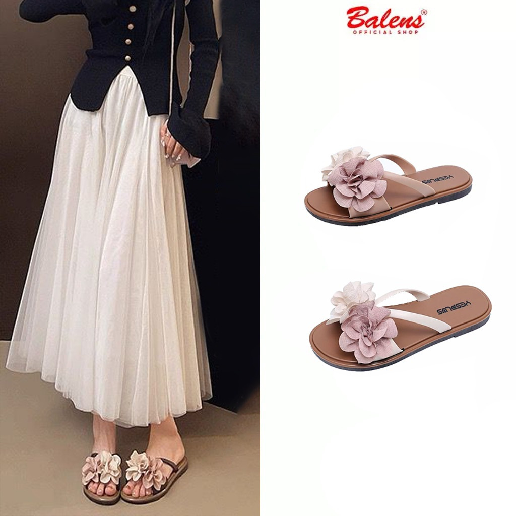 BALENS Sendal Jepit Bunga Bahan Jelly Wanita Teplek Import Fashion 1205