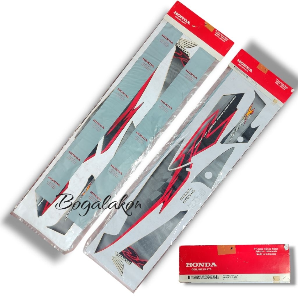 Striping stiker polet supra x 125 kvln betmen hitam 2008 original ahm
