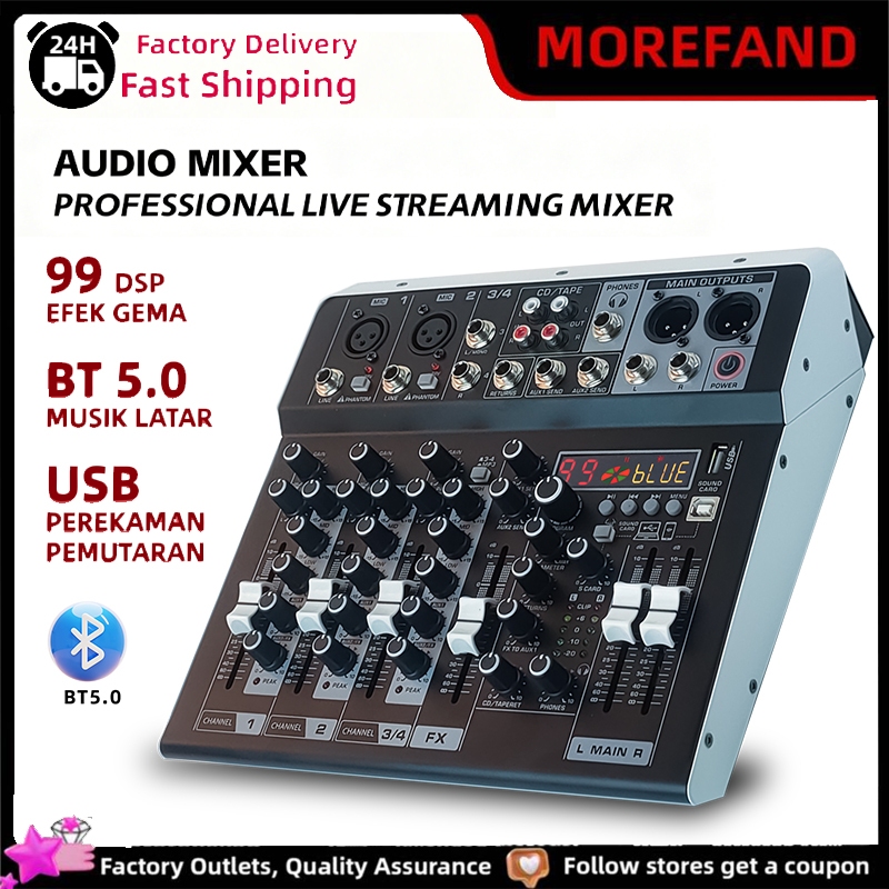 Mixer Audio Profesional CS4/6/8 Channel - DSP 99/16 Efek Digital Khusus Panggung/KTV Dukungan Koneks