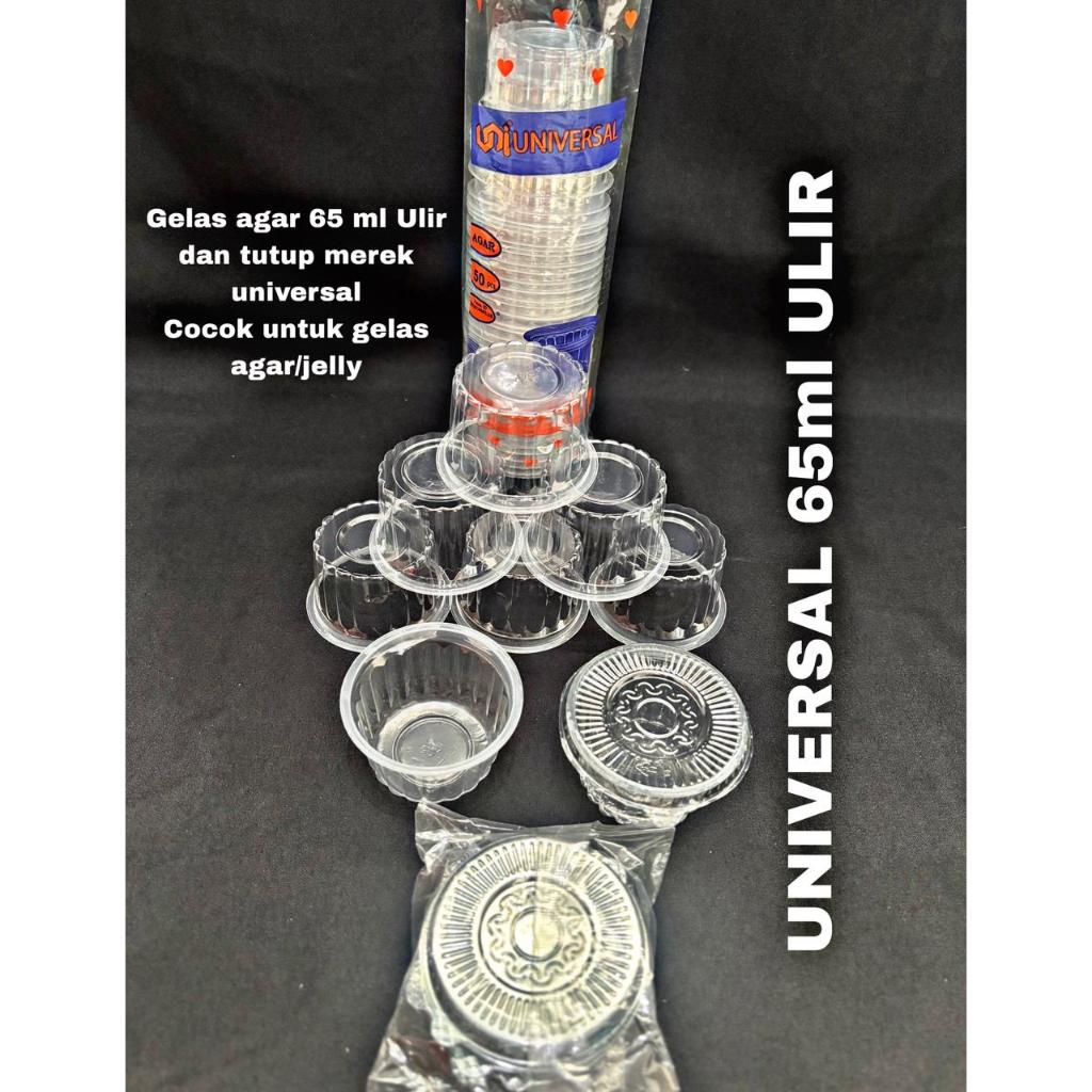 CUP SAMBAL DENGAN TUTUP/CUP JELY PLASTIK/GELAS PLASTIK KECIL ISI 50 PCS MEREK UNIVERSAL TERMURAH