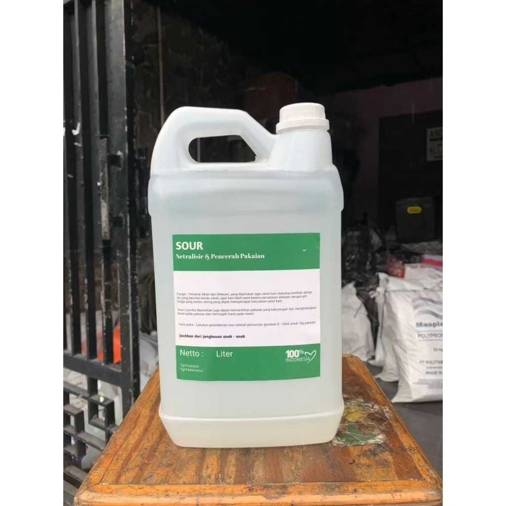 Sour Neutralizer Penetral Chemical Laundry/Pencerah Pembilas Cucian Pakaian Kemasan 5 Liter