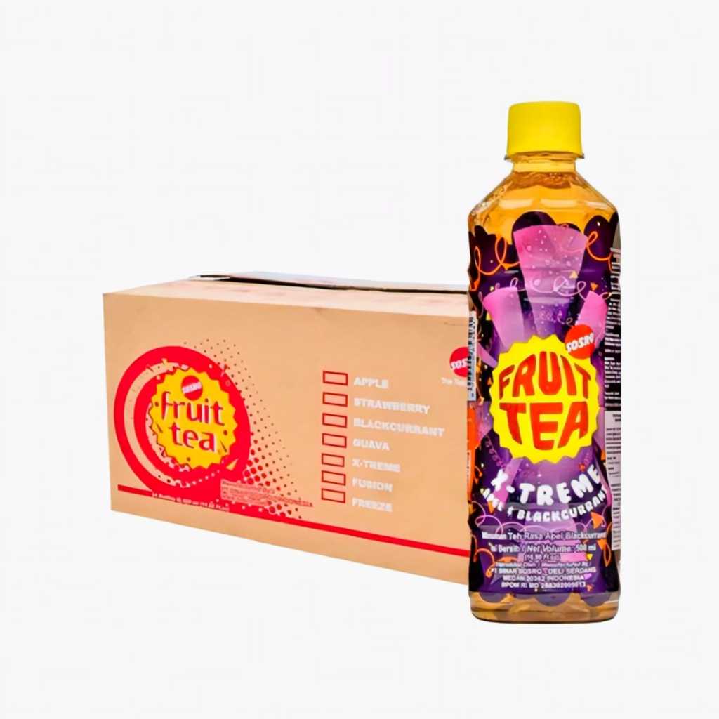Fruit Tea Xtreme Sosro 500ml Satu Kardus Isi 24 pcs/botol | EKSTRA BUBBLE WRAP