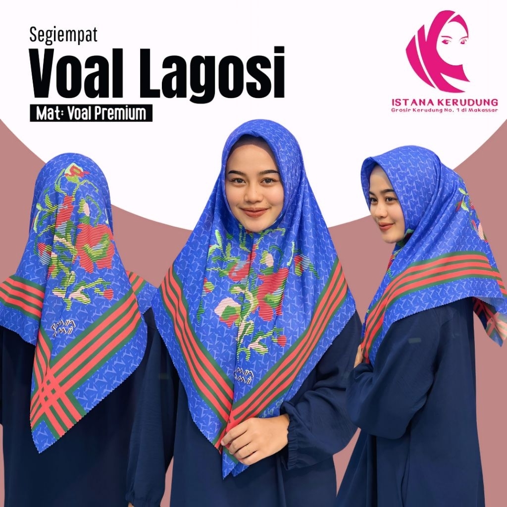 Segiempat Voal Lagosi Isi 5 Pcs Istana Kerudung