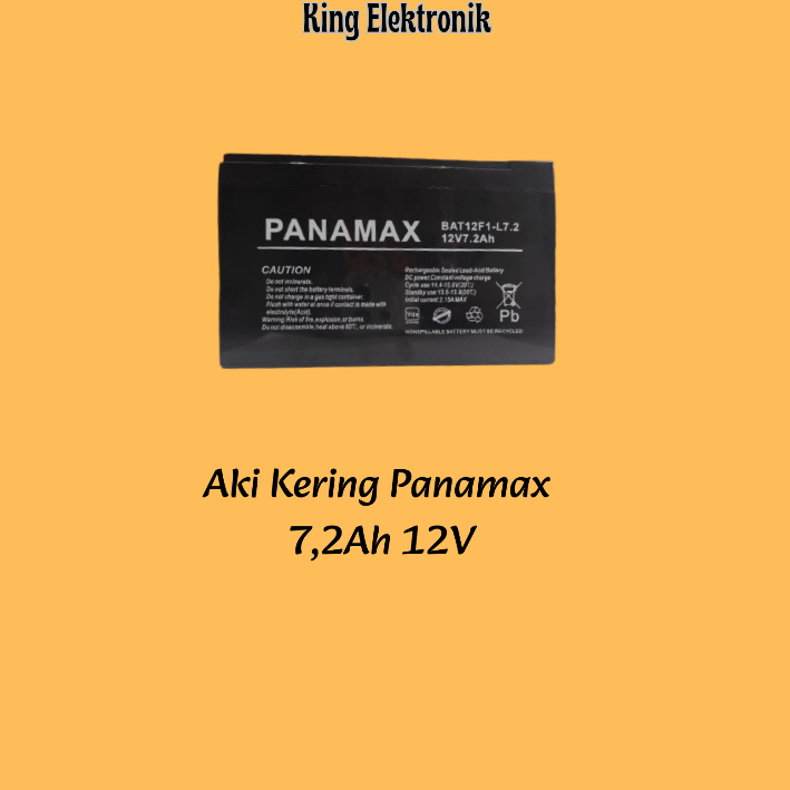 Aki Kering ACCU Panamax 7,2Ah 12V