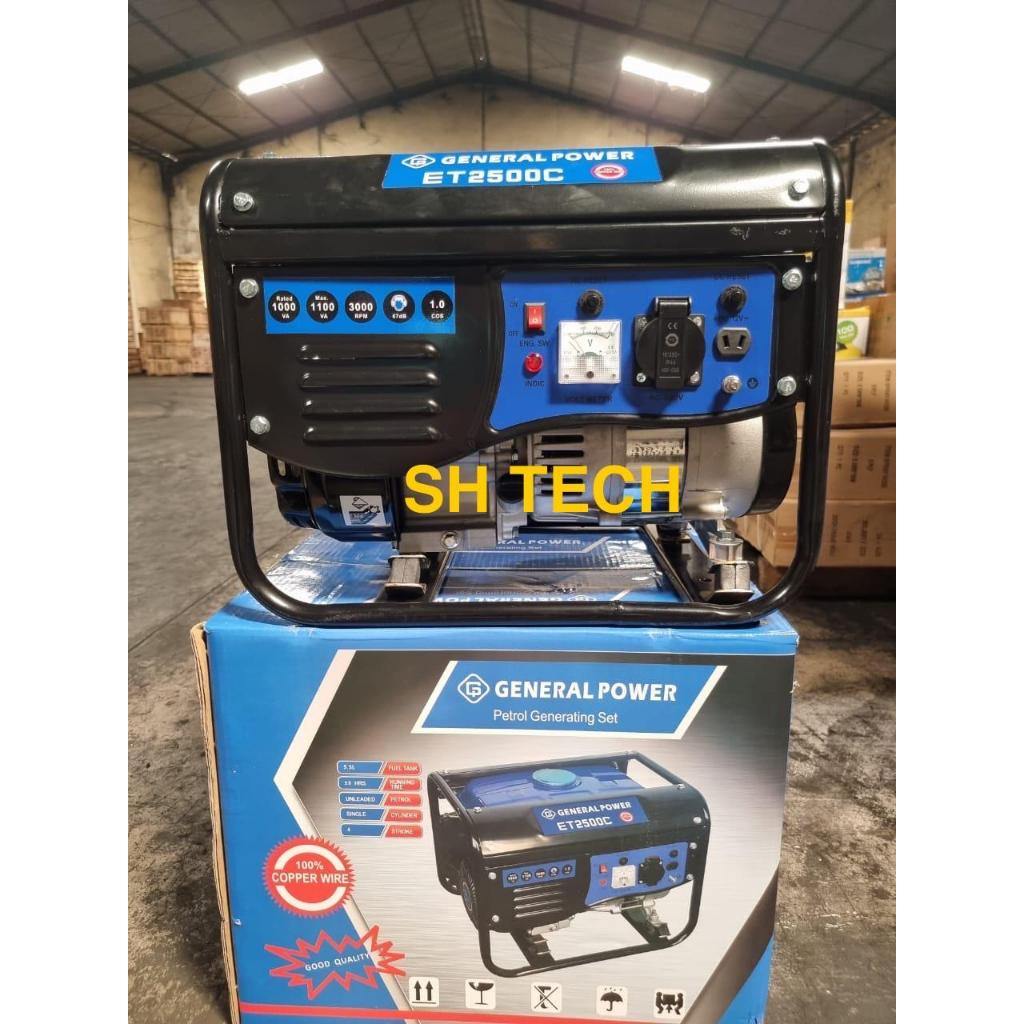 GENERAL POWER ET 2500 C GENSET 1100 WATT BENSIN GENERATOR LISTRIK 1000 WATT PORTABLE