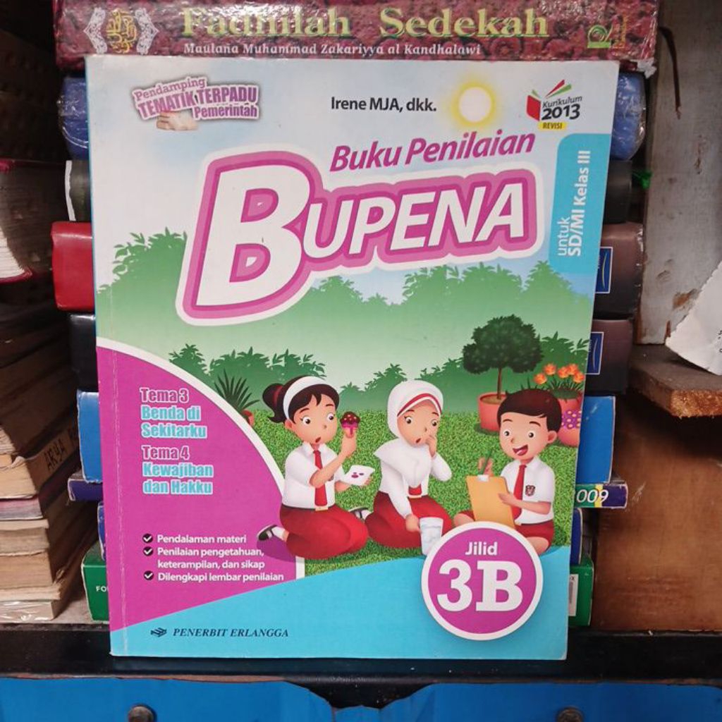 BUKU BEKAS ORIGINAL BUPENA SD KELAS III JILID 3B TAHUN 2013