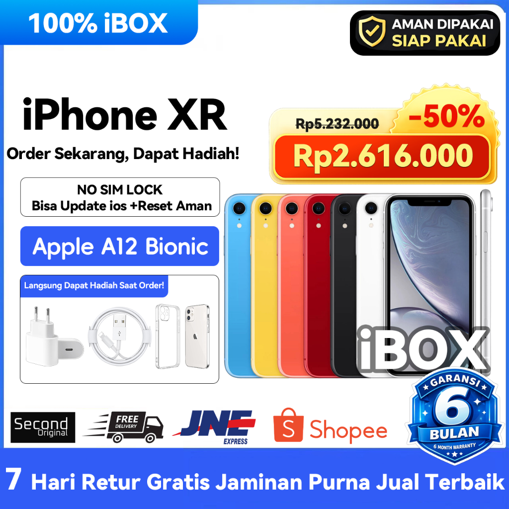 iPhone XR iBOX 64GB/128GB/256GB LCD ORI Good Conditions Fullste 100% Mulus
