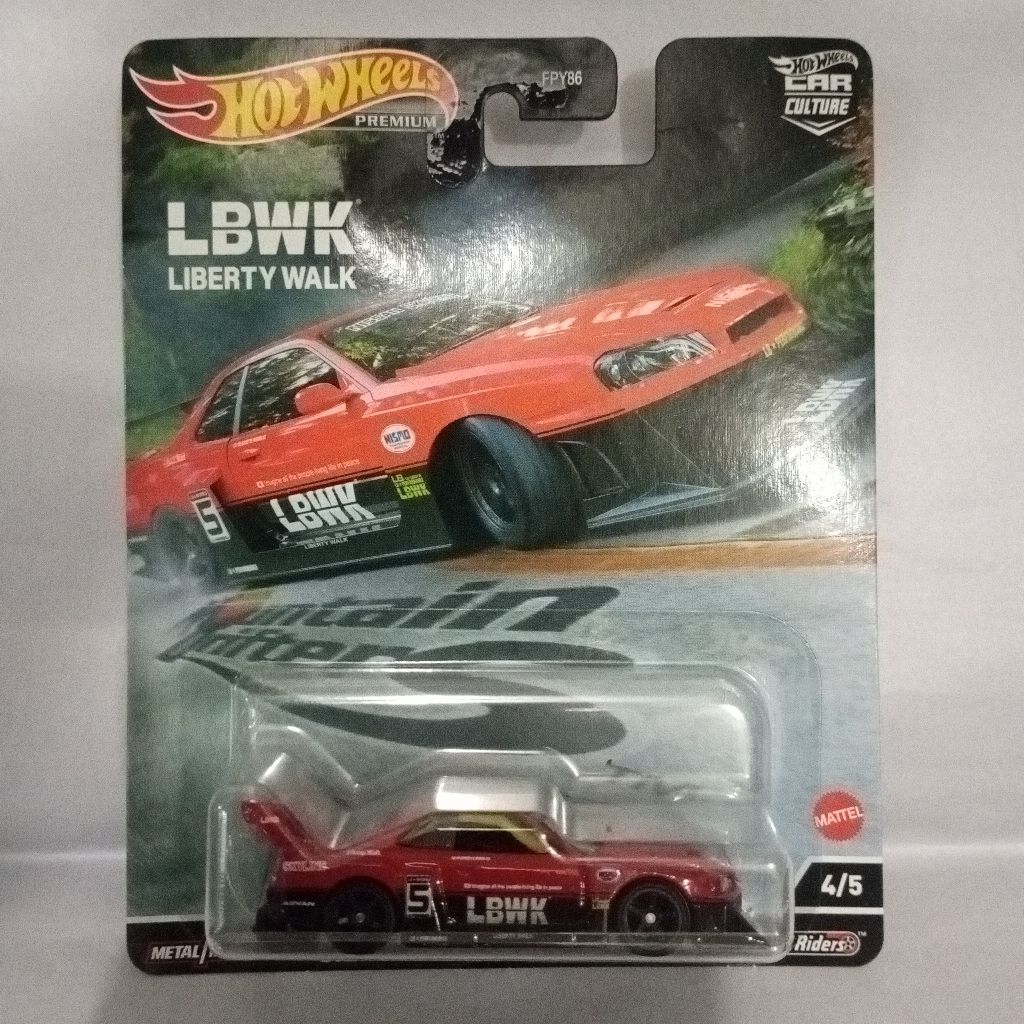 HOT WHEELS PREMIUM MOUNTAIN DRIFTERS NISSAN SKYLINE SUPER SILHOUETTE LB ER34