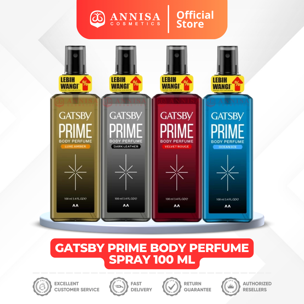 Gatsby Prime Body Perfume Spray 100 ML - Parfum Spray Pria Tahan Lama
