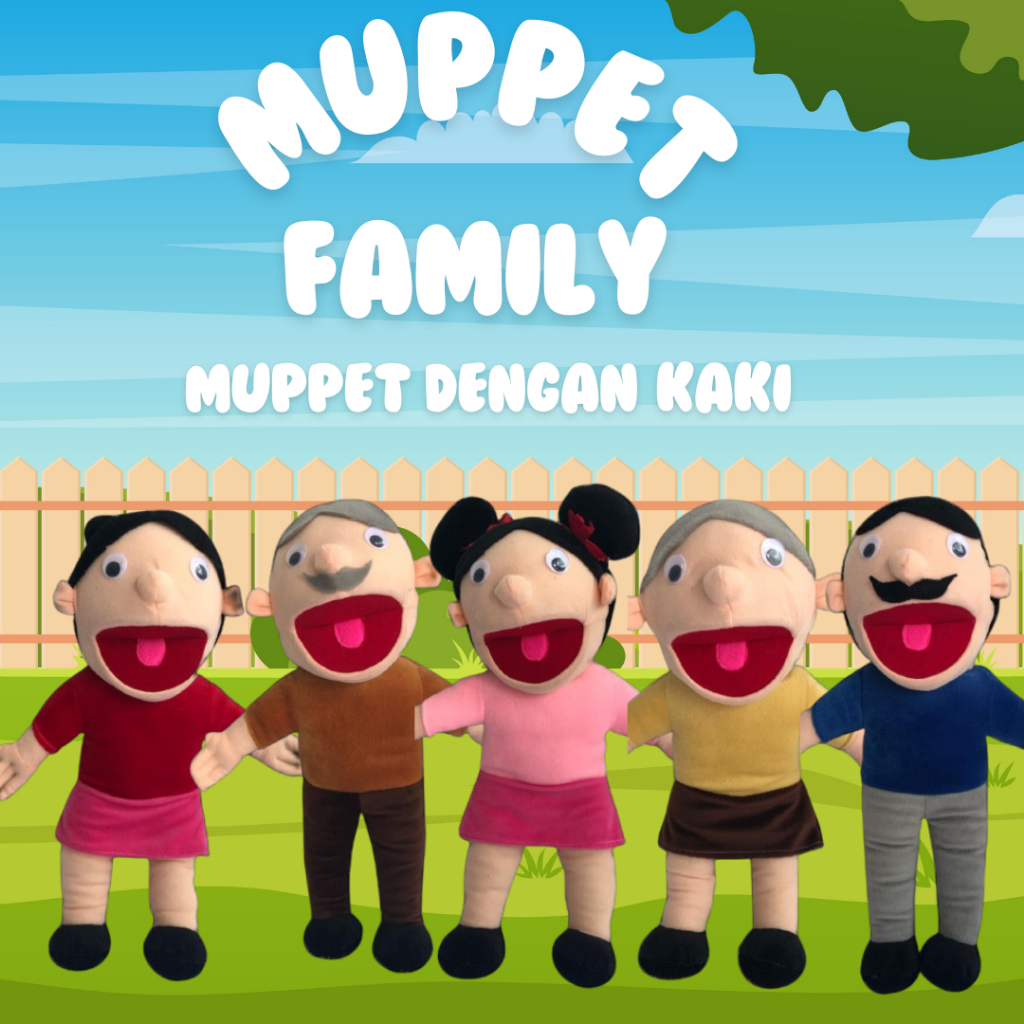 Boneka Dongeng Adik & Kakak Jumbo 75cm/ Boneka Muppet Keluarga/Mainan Boneka Edukasi
