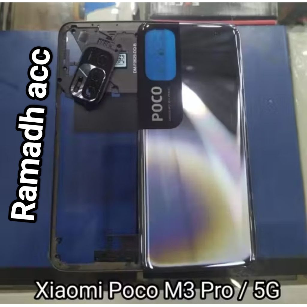 Cessing housing fullset Xiaomi Poco M3 PRO 5G Beckdoor+Bezzel Tutup mesin