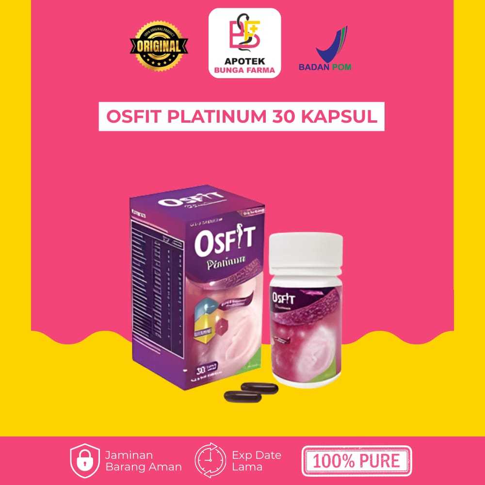 Osfit Platinum - Vitamin Ibu Hamil & Menyusui - Suplemen Nutrisi - Kemasan Botol Isi 30 Kapsul