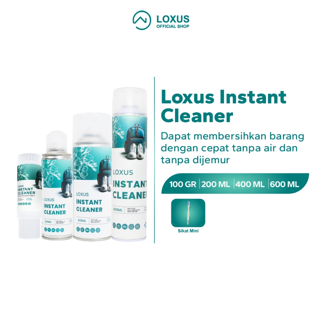 Loxus Instant Cleaner Pembersih Sepatu, Tas, Dinding dan Interior Mobil Tanpa Harus Dicuci