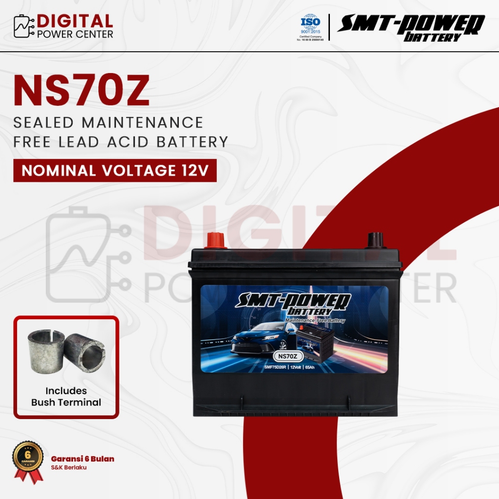 SMT Power NS70Z Battery Aki Mobil 12 Volt 65AH Baterai Kering Mobil Maintenance Free Battery