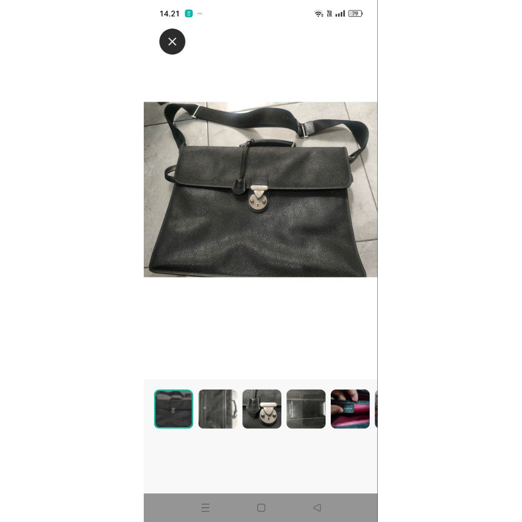 Tas Kulit Kantor Brieface Merek Toscano Italy Original