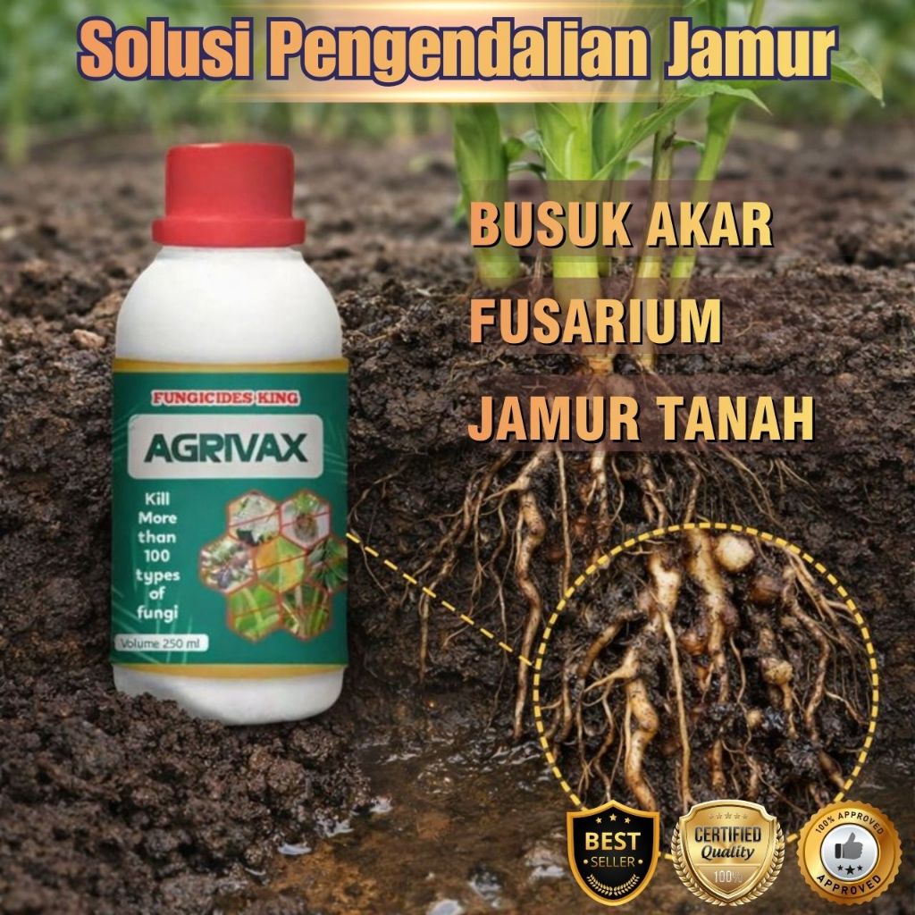 Obat Busuk Akar Tanaman – Fungisida Biologis AGRIVAX