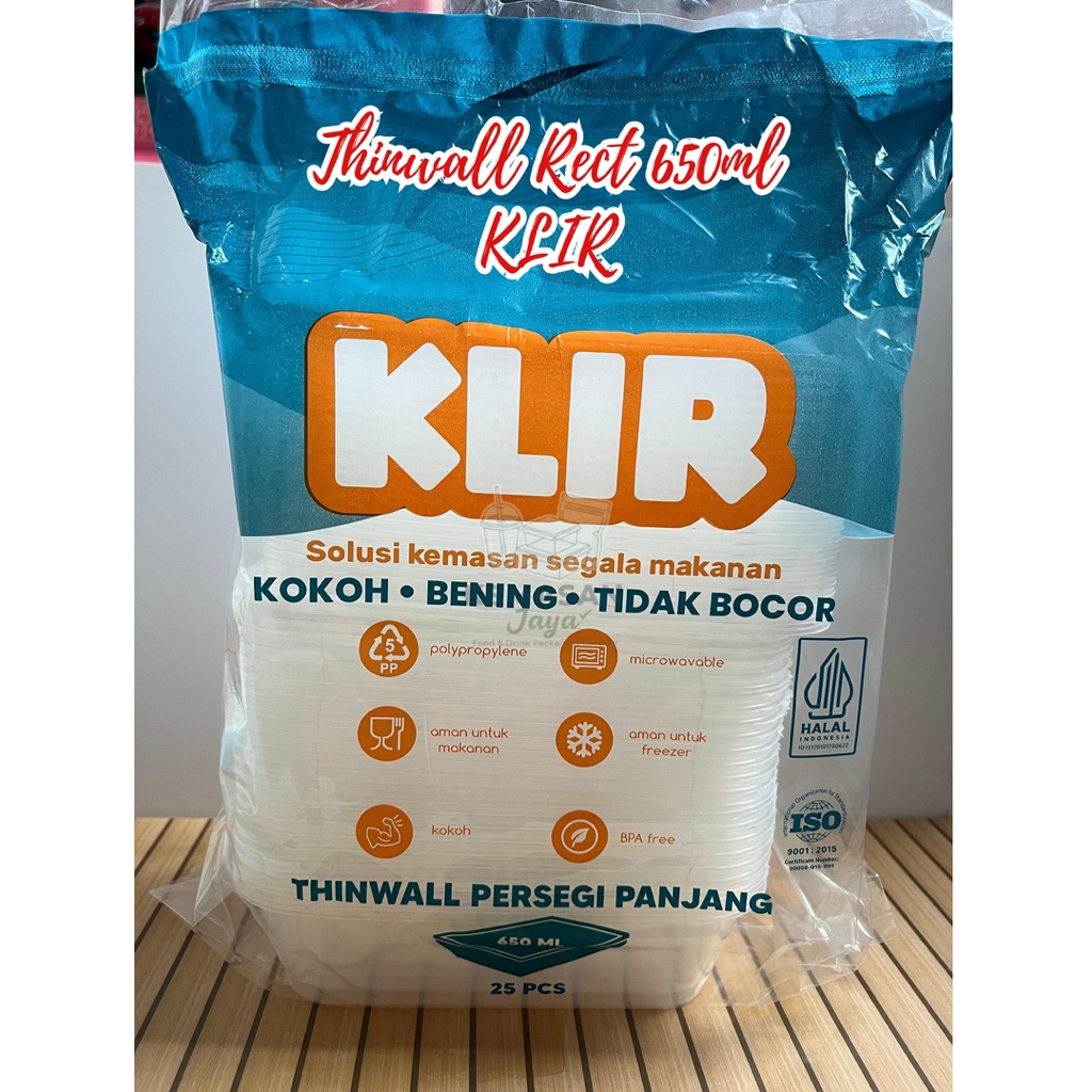 THINWALL KLIR OVAL 450ml | OVAL 700ml | RECT 650ml | RECT 750ml