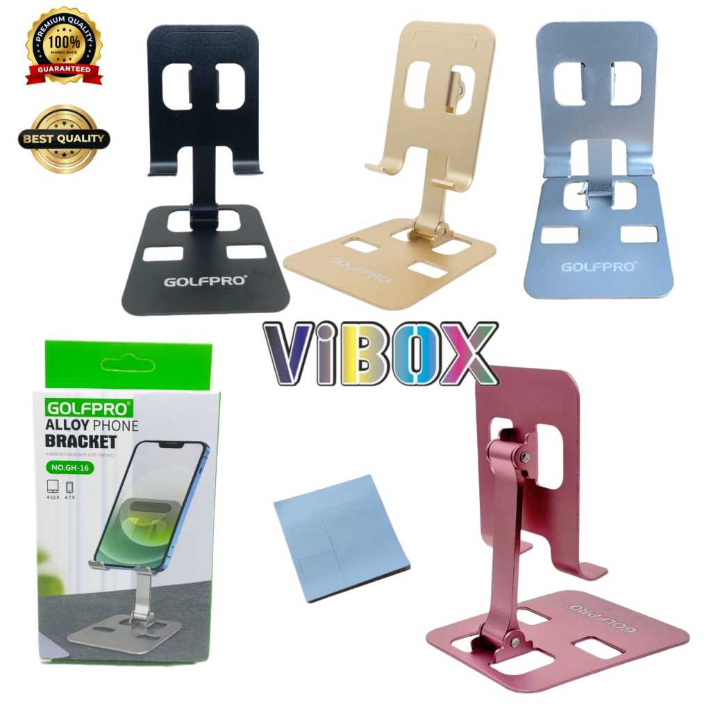 Lifttable Golfpro GH-16 Metal Holder Stand Lipat HP & Tablet For iPad Pro 11 10th 10.2 7th 8th 9th G