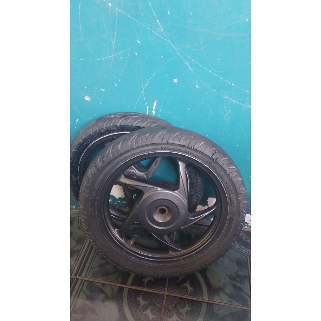 Velg Beat Ori depan belakang tinggal pasang