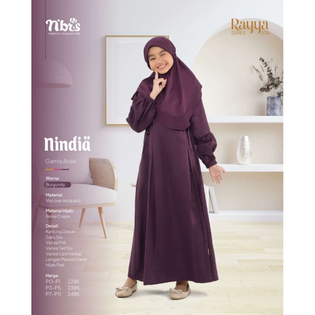 PROMO GAMIS ANAK ORI NIBRAS SARIMBIT 2026//NINDIA
