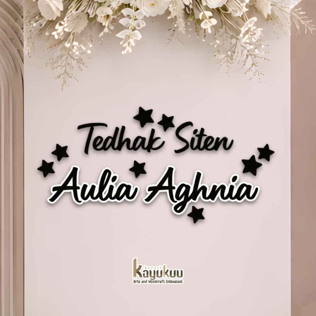 Kreasikayukuu Hiasan Dinding Backdrop Kertas Jasmine Tedak Siten