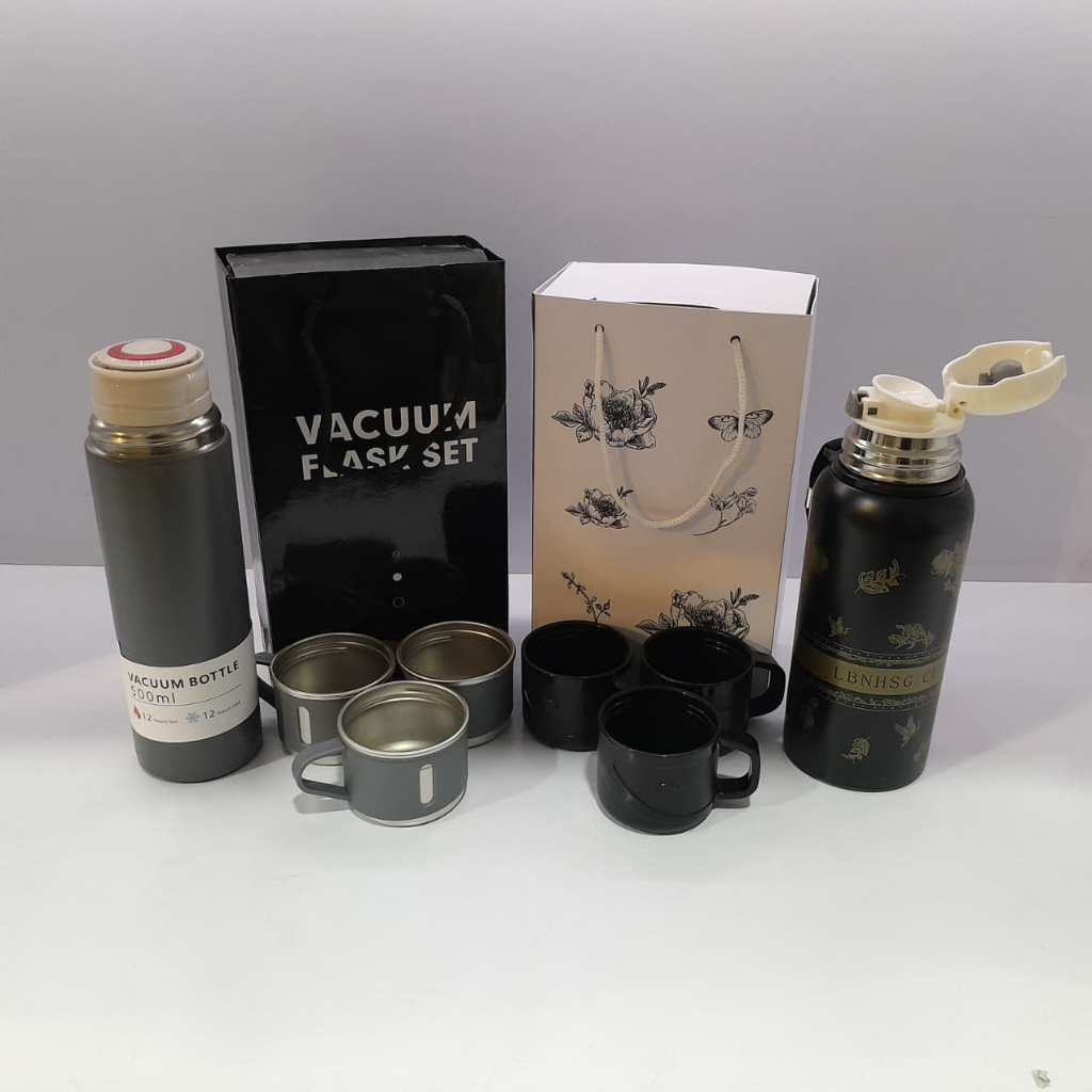 Vacuum Flask Set / Botol Minum Termos Set / Vacuum Bottle Set Hadiah / Thermos Stainless Set / Botol