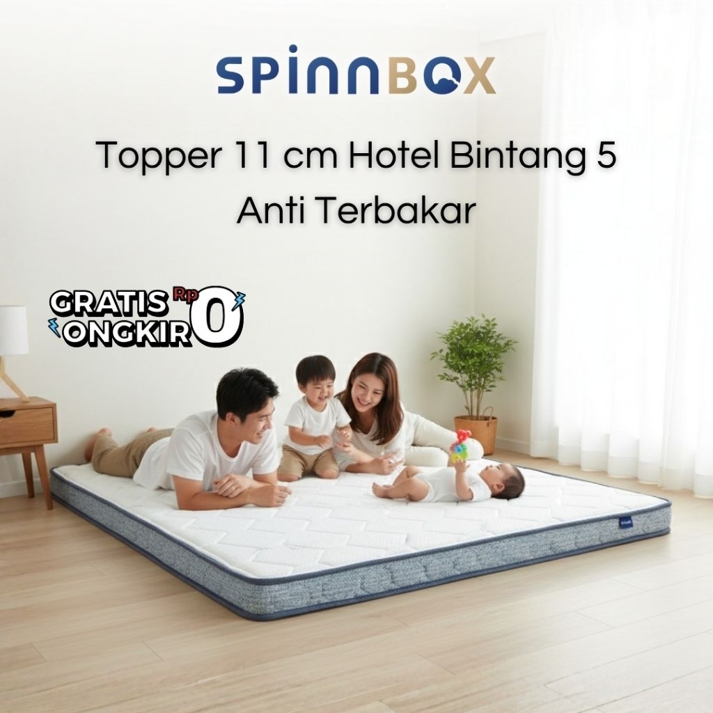 Spinnbox Topper – Topper Kasur Tebal 11 cm Premium | Tidur Nyenyak Seperti di Hotel
